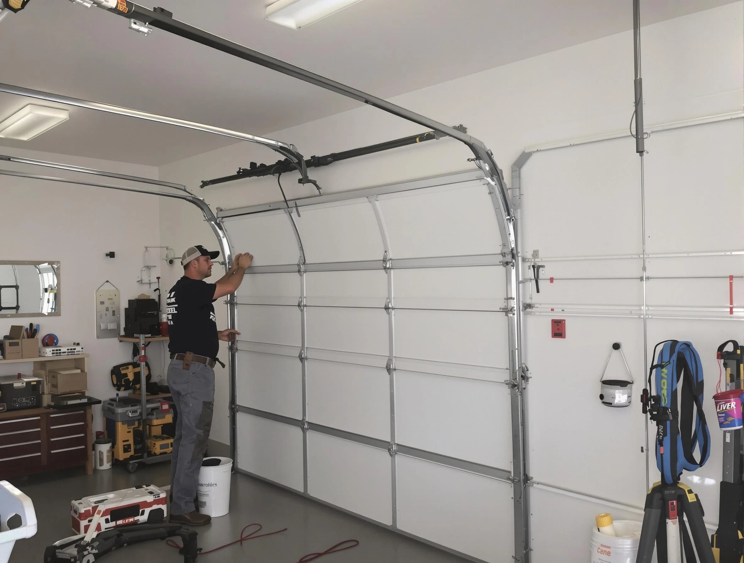 South Strabane Garage Door Repair team installing new garage door in South Strabane