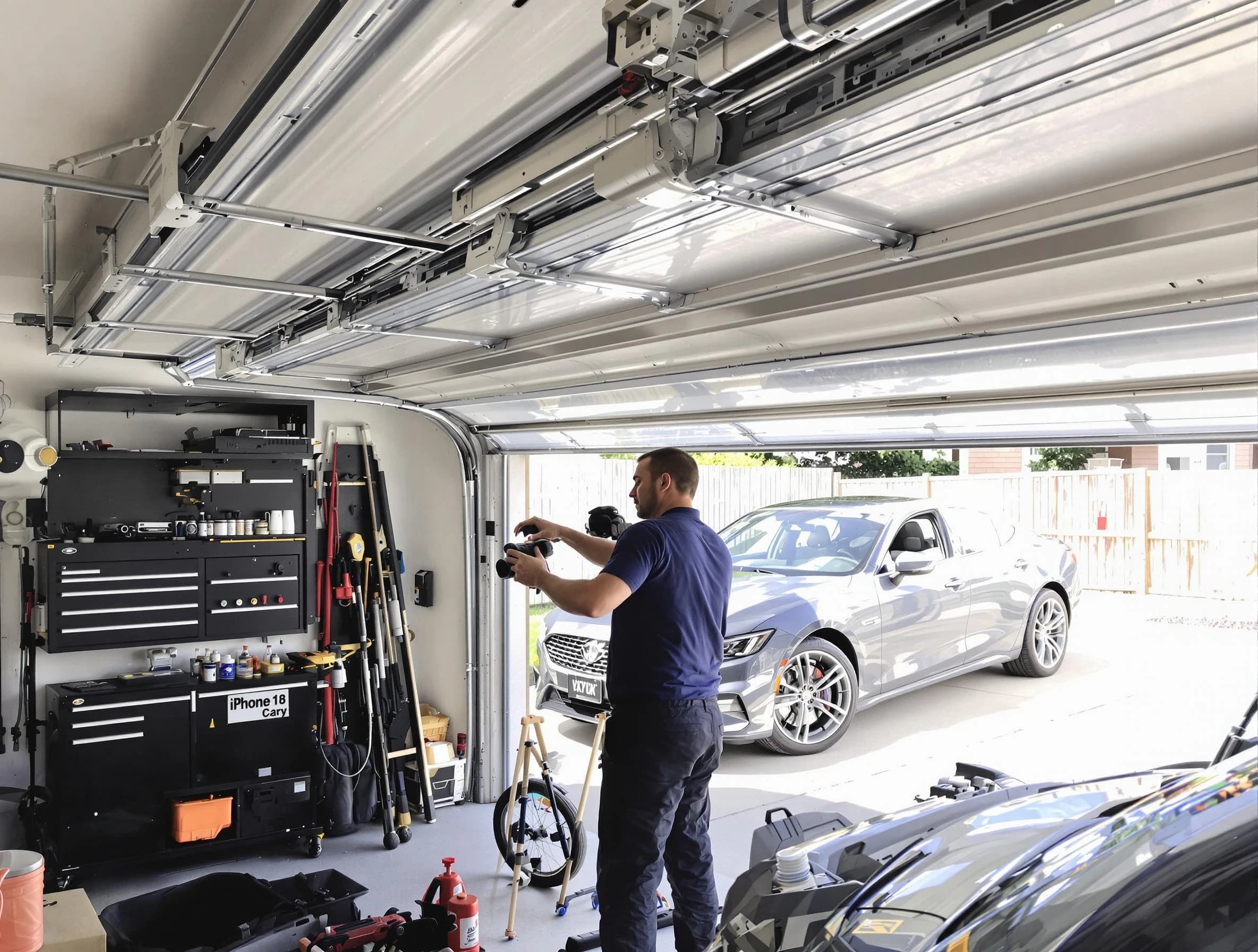 South Strabane Garage Door Repair technician fixing noisy garage door in South Strabane